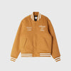 Obey Time Varsity Jacket - Brown Sugar - Front