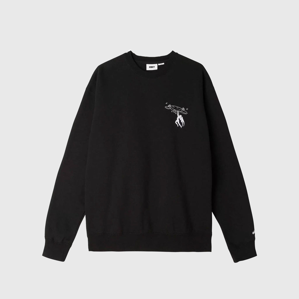 Obey Power Balance Crew - Black - Front