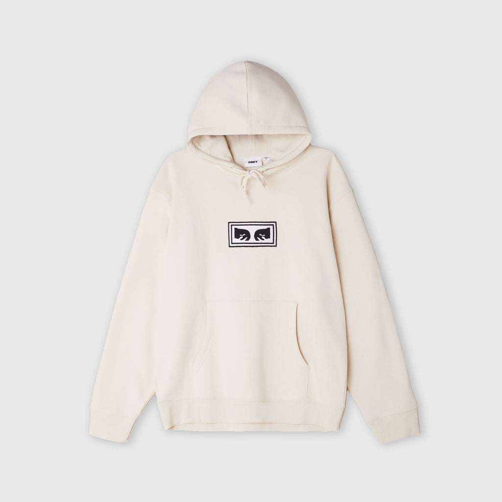 Obey Eyes Logo Hood - Unbleached Front 