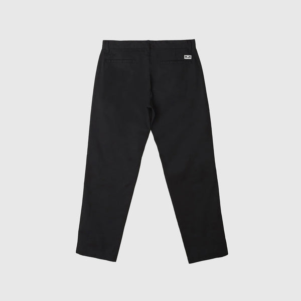  Obey Straggler Pant - Black Back With Pocket Tab