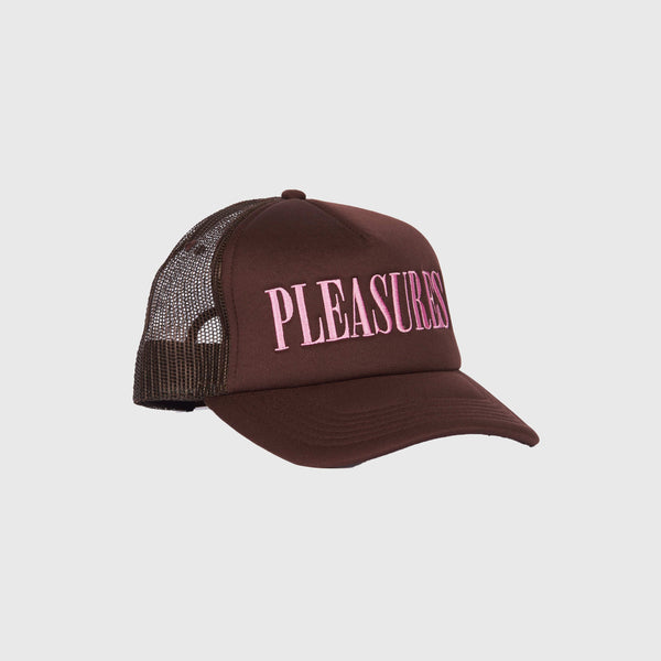 Pleasures Lithium Trucker Cap - Brown - Front