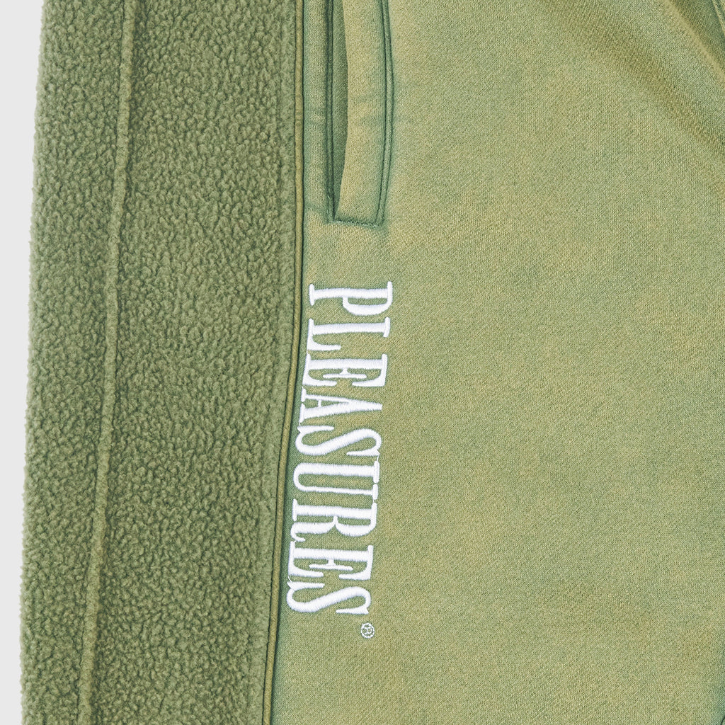 Pleasures Tapeworm Washed Sweatpant - Green - Close Up