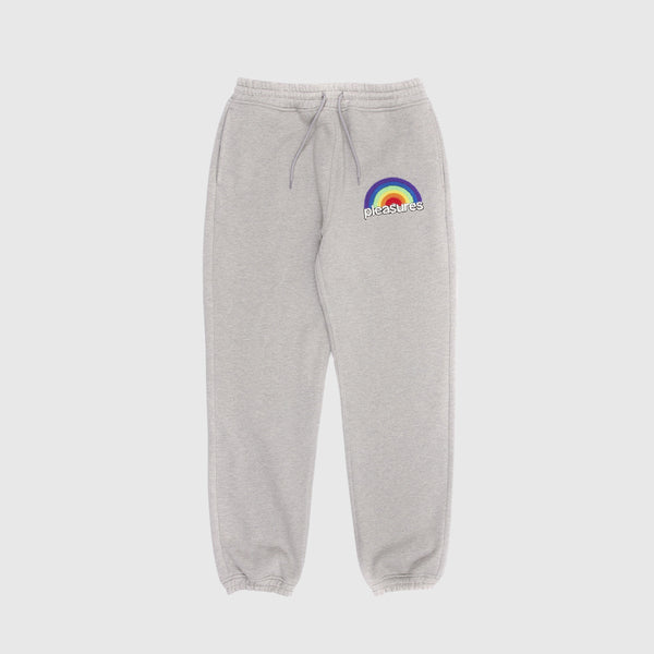 Pleasures Good Time Sweatpants - Heather Grey Front