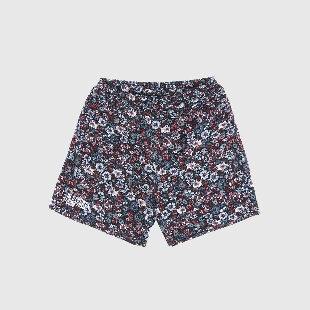  Pleasures Quitter Floral Shorts - Multi Front With Embroidered Logo 