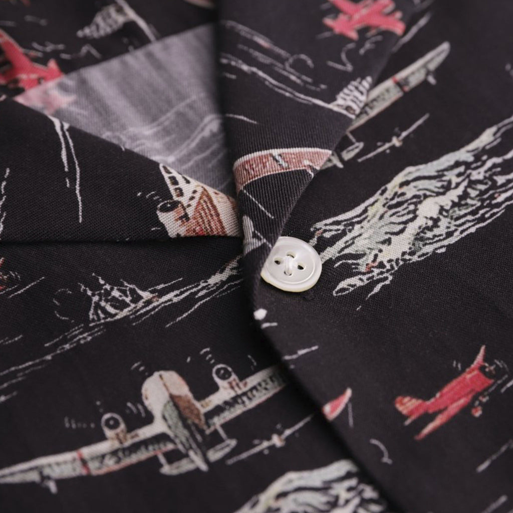 Portuguese Flannel SS Vintage Aeronautic Shirt - Multi Collar
