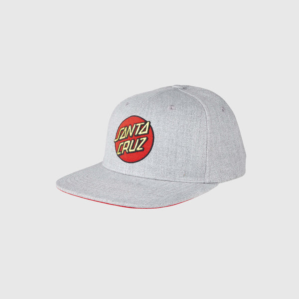 Santa Cruz Classic Dot Snapback - Heather Grey