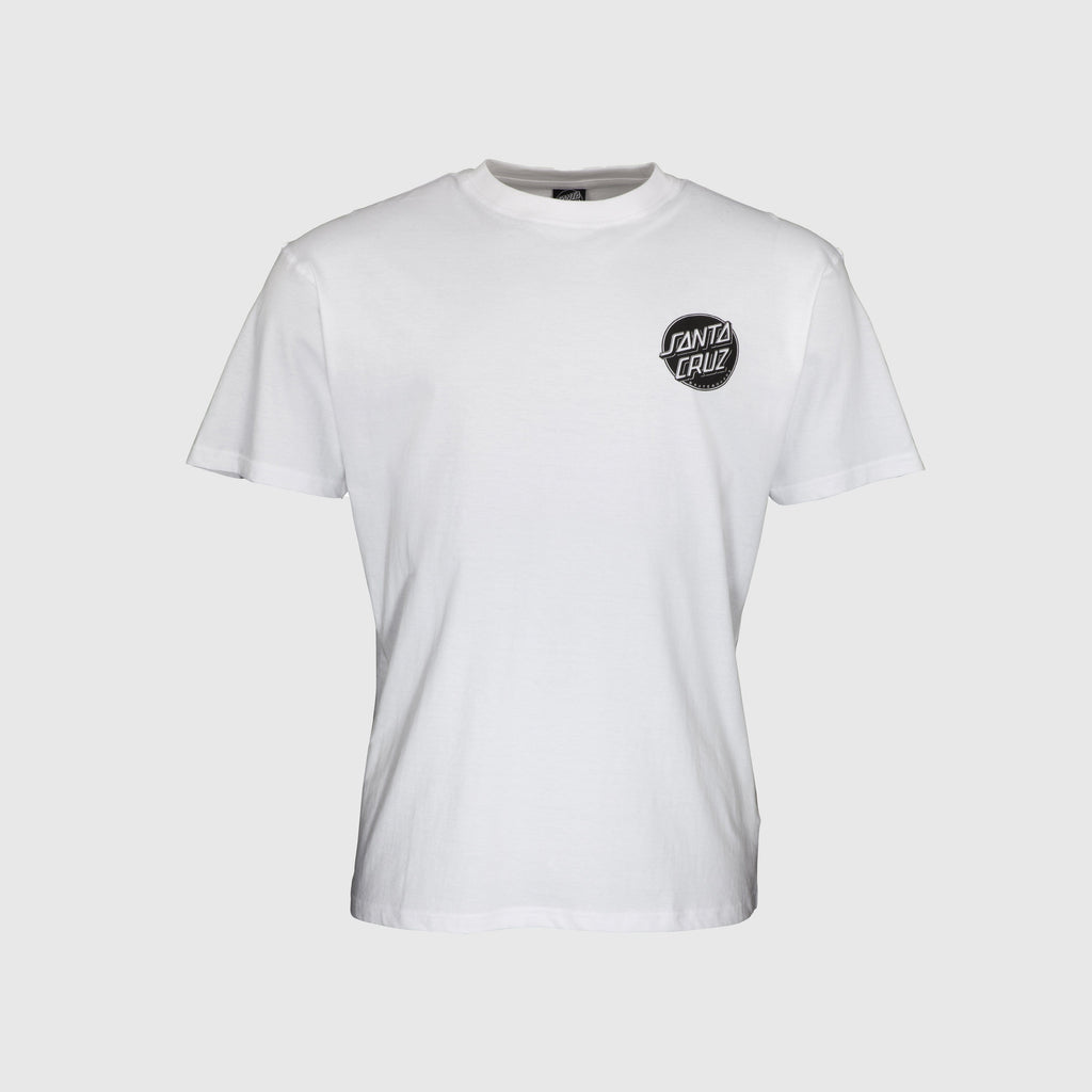 Santa Cruz SS Contra Dot Mono Tee - White Front