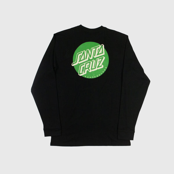 Santa Cruz LS Shadowless Dot Tee - Black Back 