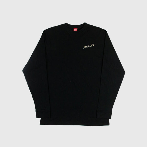 Santa Cruz LS Shadowless Dot Tee - Black Front