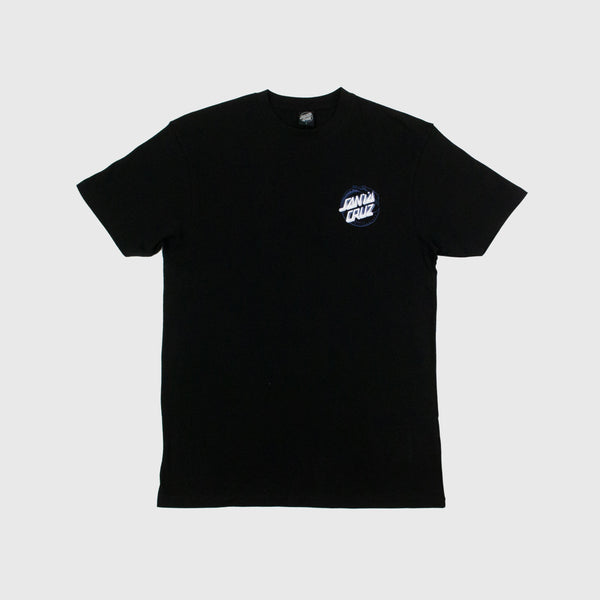 Santa Cruz Stipple Wave Dot Tee - Black - Front