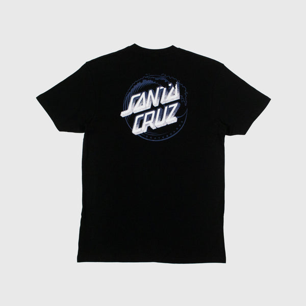 Santa Cruz Stipple Wave Dot Tee - Black - Back