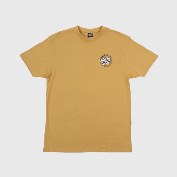 Santa Cruz Stipple Wave Dot Tee - Sand - Front