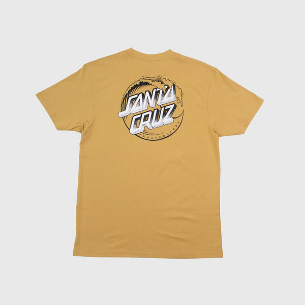 Santa Cruz Stipple Wave Dot Tee - Sand - Back