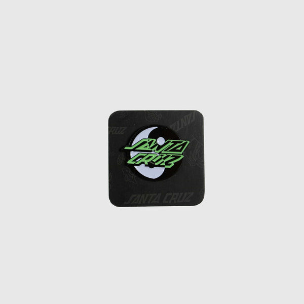 Santa Cruz Yin Yang Dot Pin Badge - Black / White