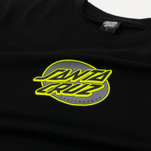 Santa Cruz Lined Oval Dot Tee - Black - Close Up