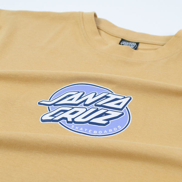Santa Cruz Lined Oval Dot Tee - Sand - Close Up