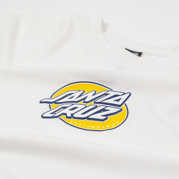 Santa Cruz Lined Oval Dot Tee - White - Close Up