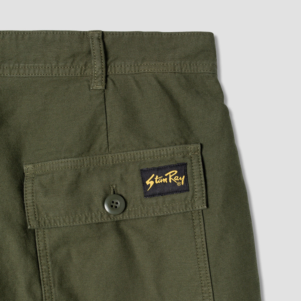 Stan Ray Fat Short 6" Inseam - Olive - Back Close Up